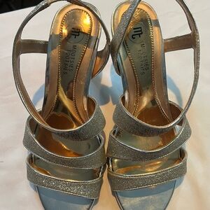 Mootsies Tootsies Silver Heels with Strappy Design